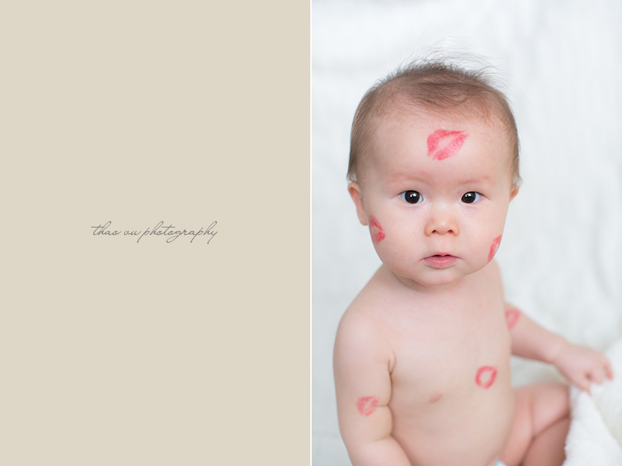 8 month old baby boy mr right onesie valentines day shoot