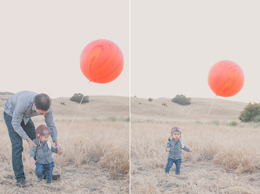hot air balloon birthday photoshoot