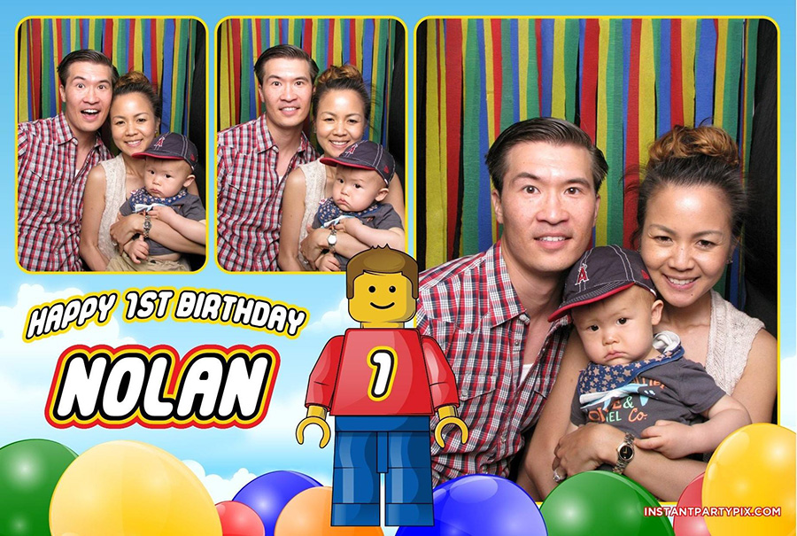 instant party pix photobooth lego theme birthday party