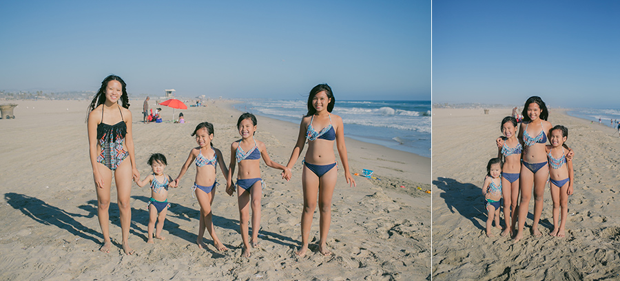 huntington beach family beach day lspace swim fringe bikini